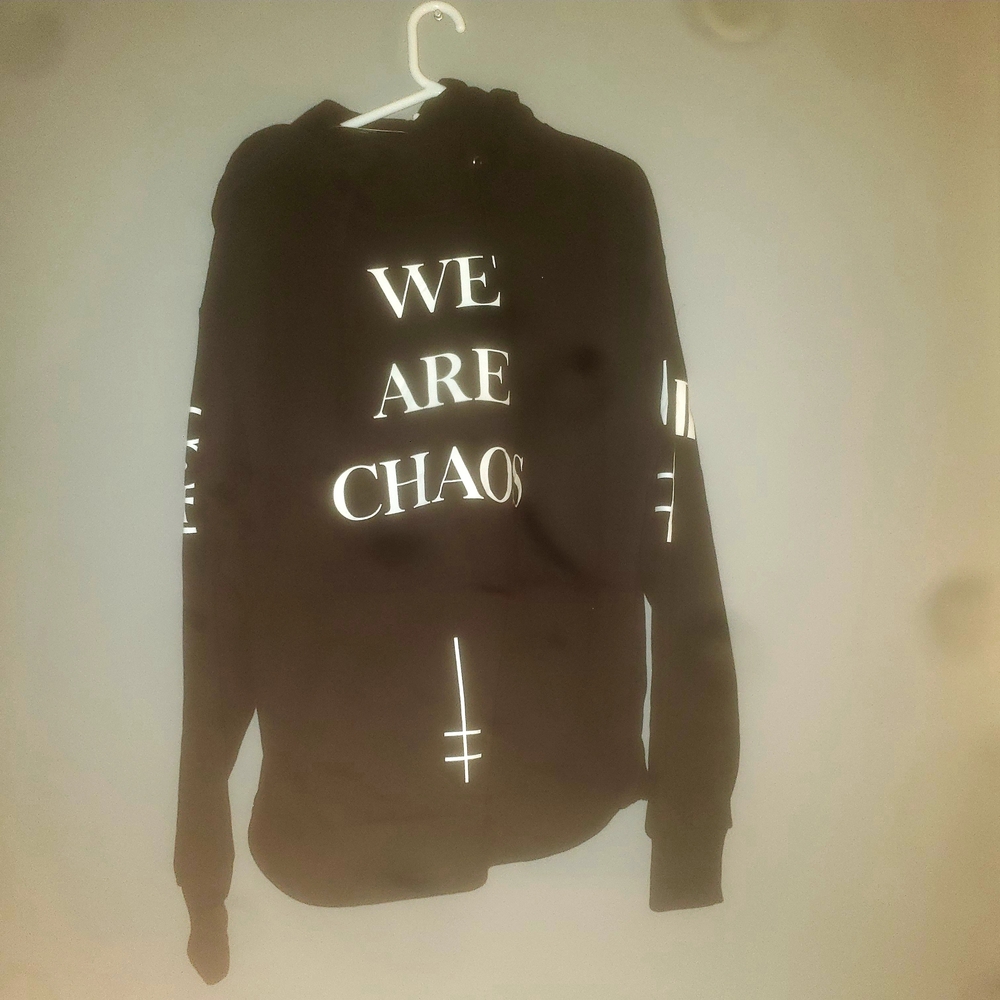 Black 'We Are Chaos' Unreleased Marilyn Manson X Dolls Kill Graphic Hoodie